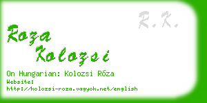 roza kolozsi business card
