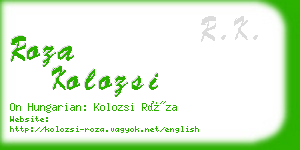 roza kolozsi business card